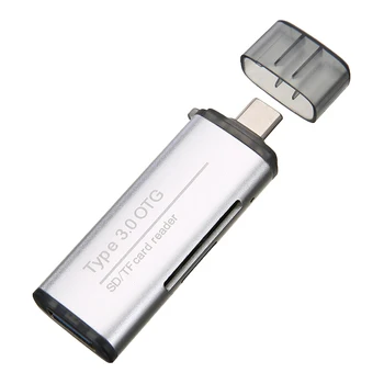 1pc Trpežne Aluminijaste Zlitine USB-C OTG Bralnik Kartic SD TF Kartico, Računalnik Telefon, Tablični računalnik Kartico Bralci Adapter