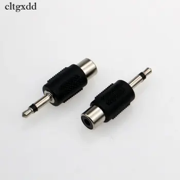 cltgxdd 1-10pcs 3,5 mm 2 Pole Mono Moški Vtič RCA Ženski Vtičnico Audio Adapter Priključek