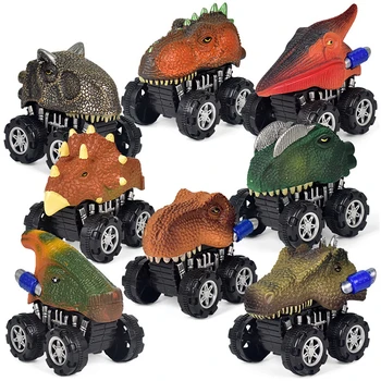 8pcs Dinozaver Igrača Potegnite Nazaj Avtomobilov Realne Dino Avtomobile Mini Pošast Tovornjak S Pnevmatikami Majhen Dinozaver Igrače Za Otroke, Darila za Rojstni dan