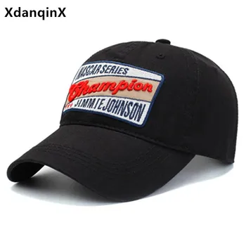XdanqinX Oprati bombaž baseball caps za moške, ženske vezenje nekaj klobuki priložnostne, športni skp nastavljiv jezik vrnitev žoge skp klobuk